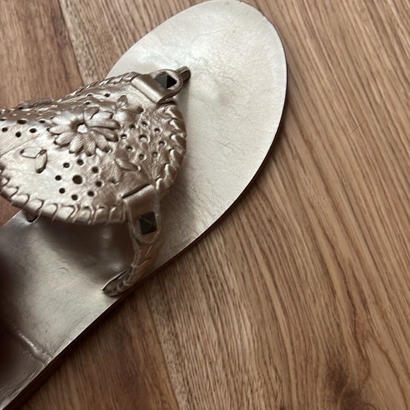 Jack Rogers Gold Sandles - Picture 4 of 4